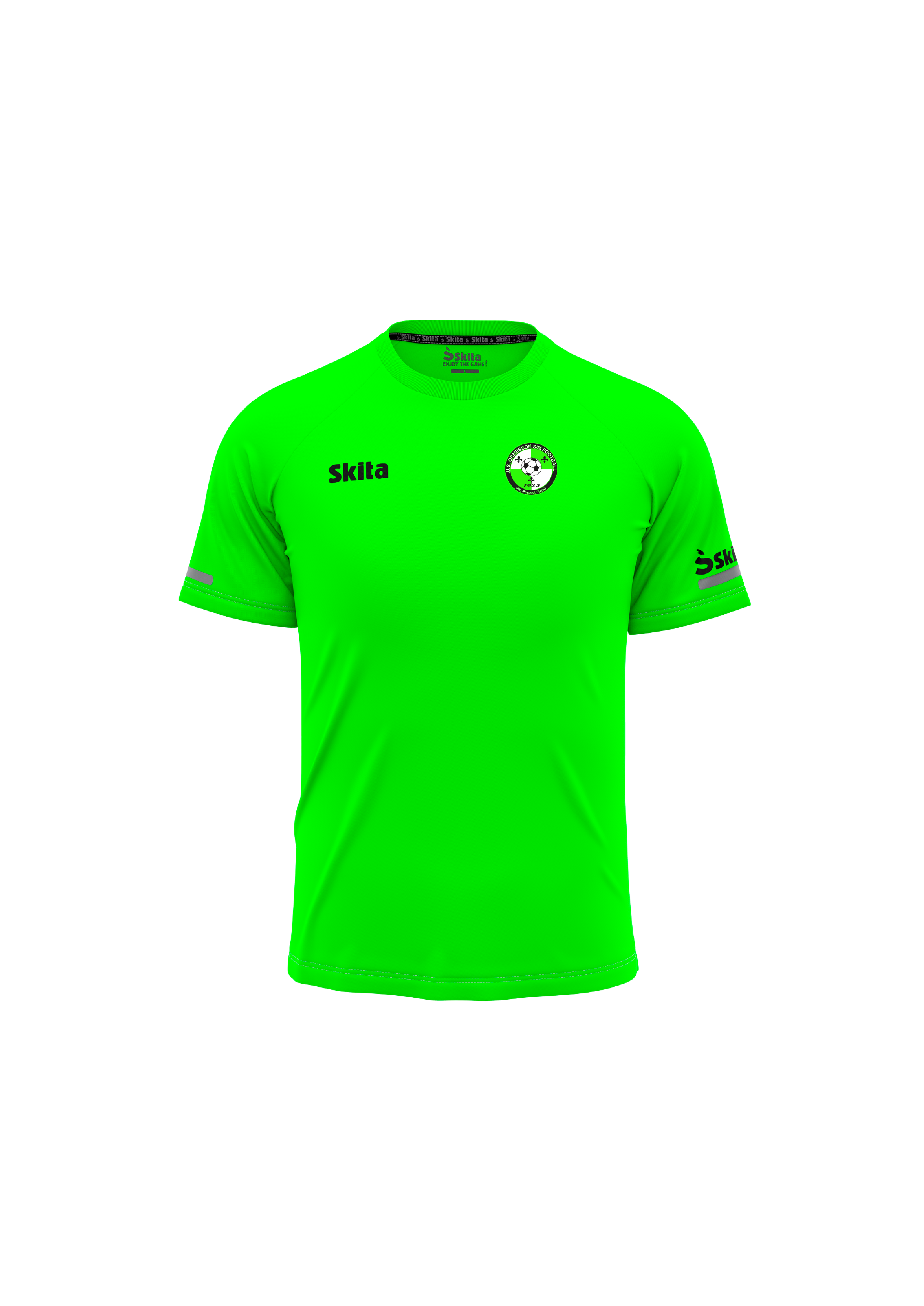 Maillot training LIGA vert fluo (US ORMESSON)